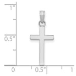 10K / 14K White Gold Polished Cross Pendant - Product Photo