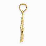 10K / 14K Yellow Gold Angel W/Filigree Cut-Out Wings Charm - Product Photo