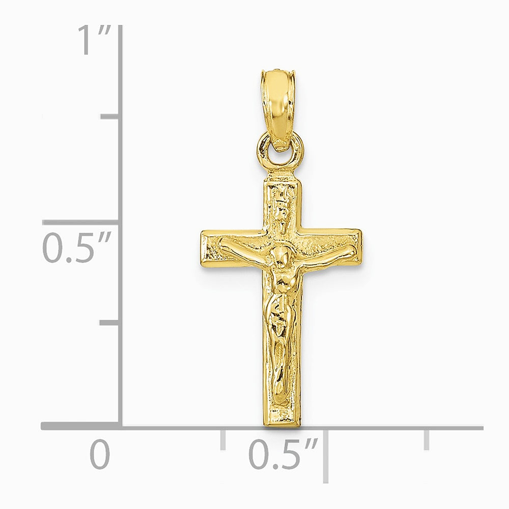 10K / 14K Yellow Gold Crucifix Pendant - Product Photo