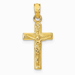 10K / 14K Yellow Gold Crucifix Pendant - Product Photo