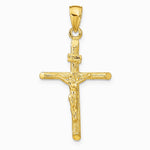 10K / 14K Yellow Gold Crucifix Pendant - Product Photo