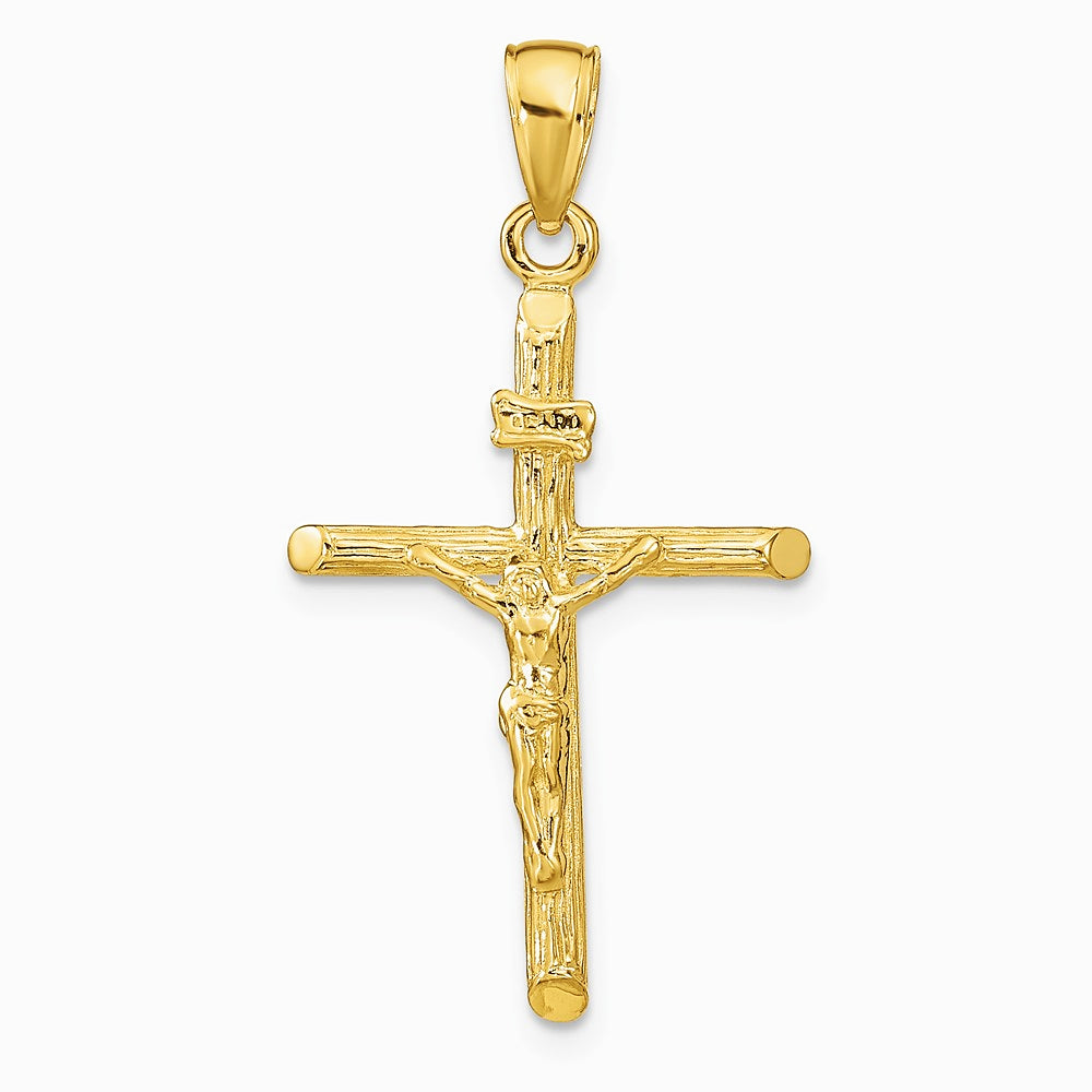 10K / 14K Yellow Gold Crucifix Pendant - Product Photo