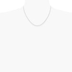 10K White Gold 1.15mm Carded Cable Rope Chain Necklace 16"-24" - Product Photo