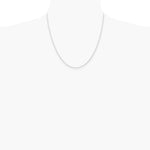 10K White Gold 1.15mm Carded Cable Rope Chain Necklace 16"-24" - Product Photo