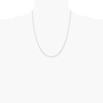 10K White Gold 1.15mm Carded Cable Rope Chain Necklace 16"-24" - Product Photo