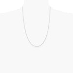 10K White Gold 1.15mm Carded Cable Rope Chain Necklace 16"-24" - Product Photo