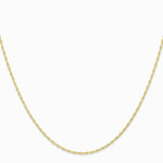 10K Yellow Gold 1.15mm Carded Cable Rope Chain Necklace 16"-24" - Product Photo