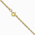 10K Yellow Gold 1.15mm Carded Cable Rope Chain Necklace 16"-24" - Product Photo
