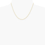 10K Yellow Gold 1.15mm Carded Cable Rope Chain Necklace 16"-24" - Product Photo