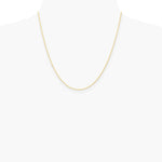 10K Yellow Gold 1.15mm Carded Cable Rope Chain Necklace 16"-24" - Product Photo