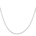10k White Gold .5mm Box Chain - Product Photo