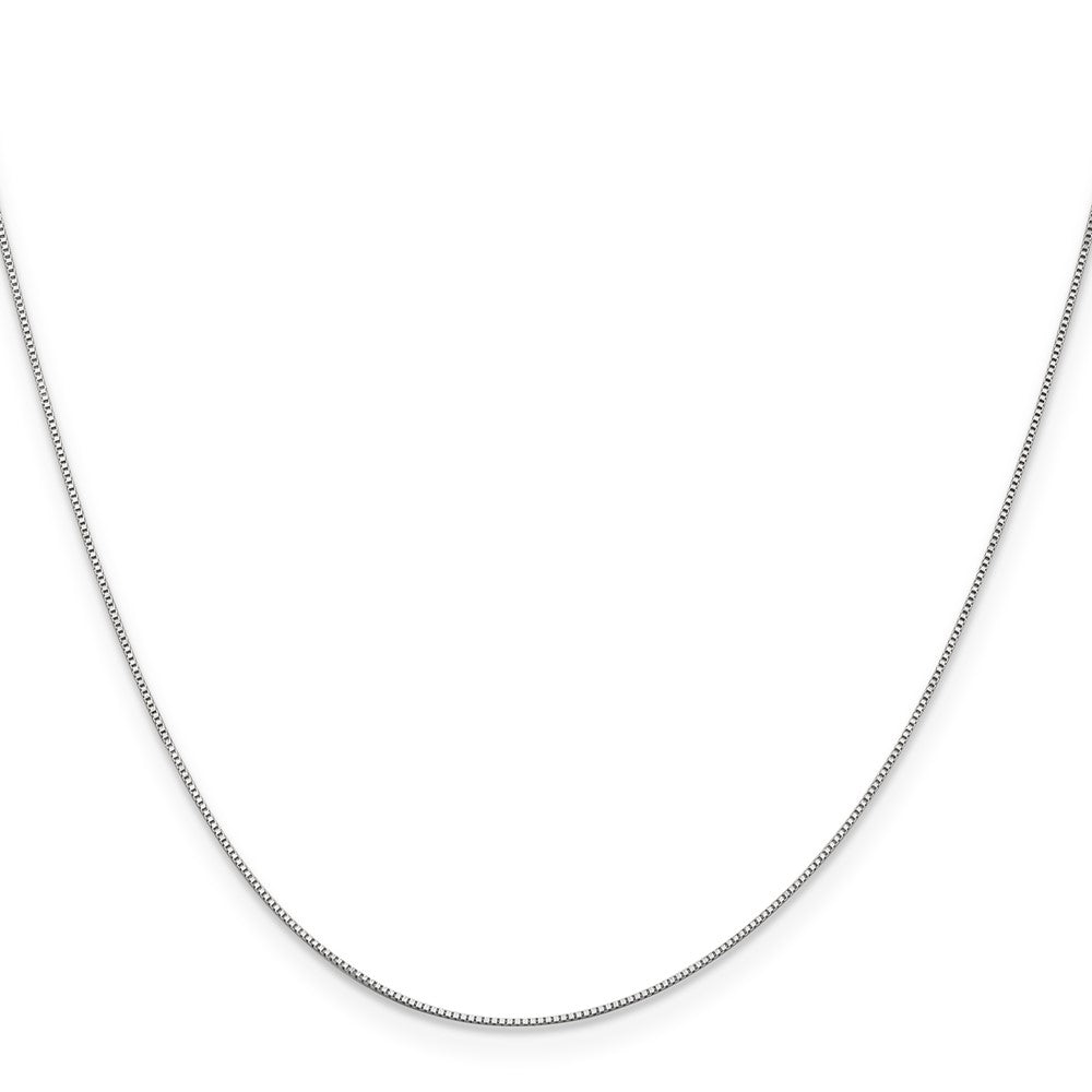 10k White Gold .5mm Box Chain - Product Photo