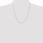 10k White Gold .5mm Box Chain - Product Photo