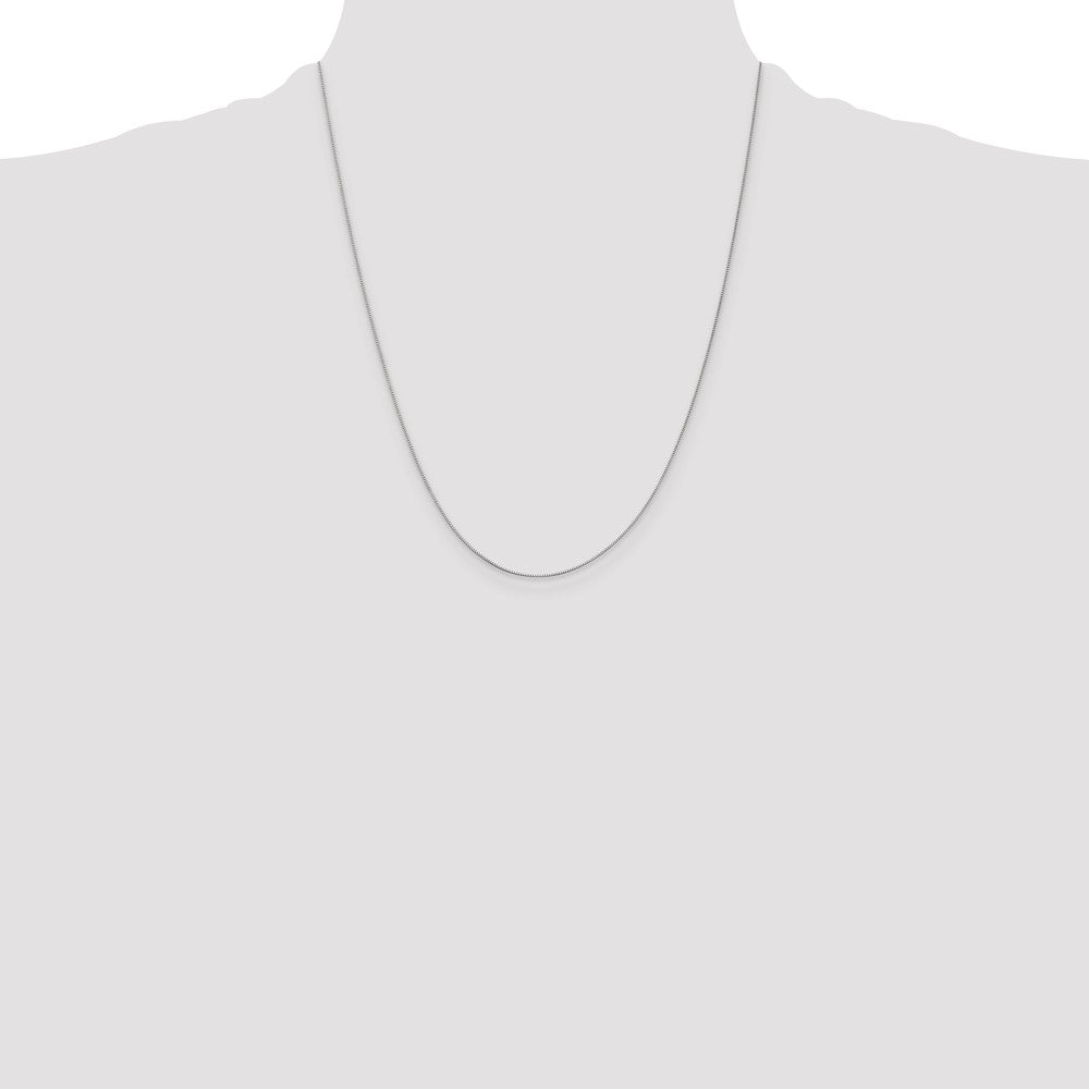 10k White Gold .5mm Box Chain - Product Photo