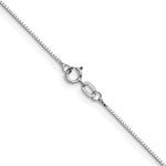 10K White Gold .7mm Box Chain - Product Photo