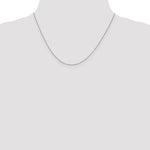 10K White Gold .7mm Box Chain - Product Photo