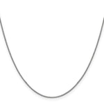 10k White Gold .9mm Box Chain - Product Photo