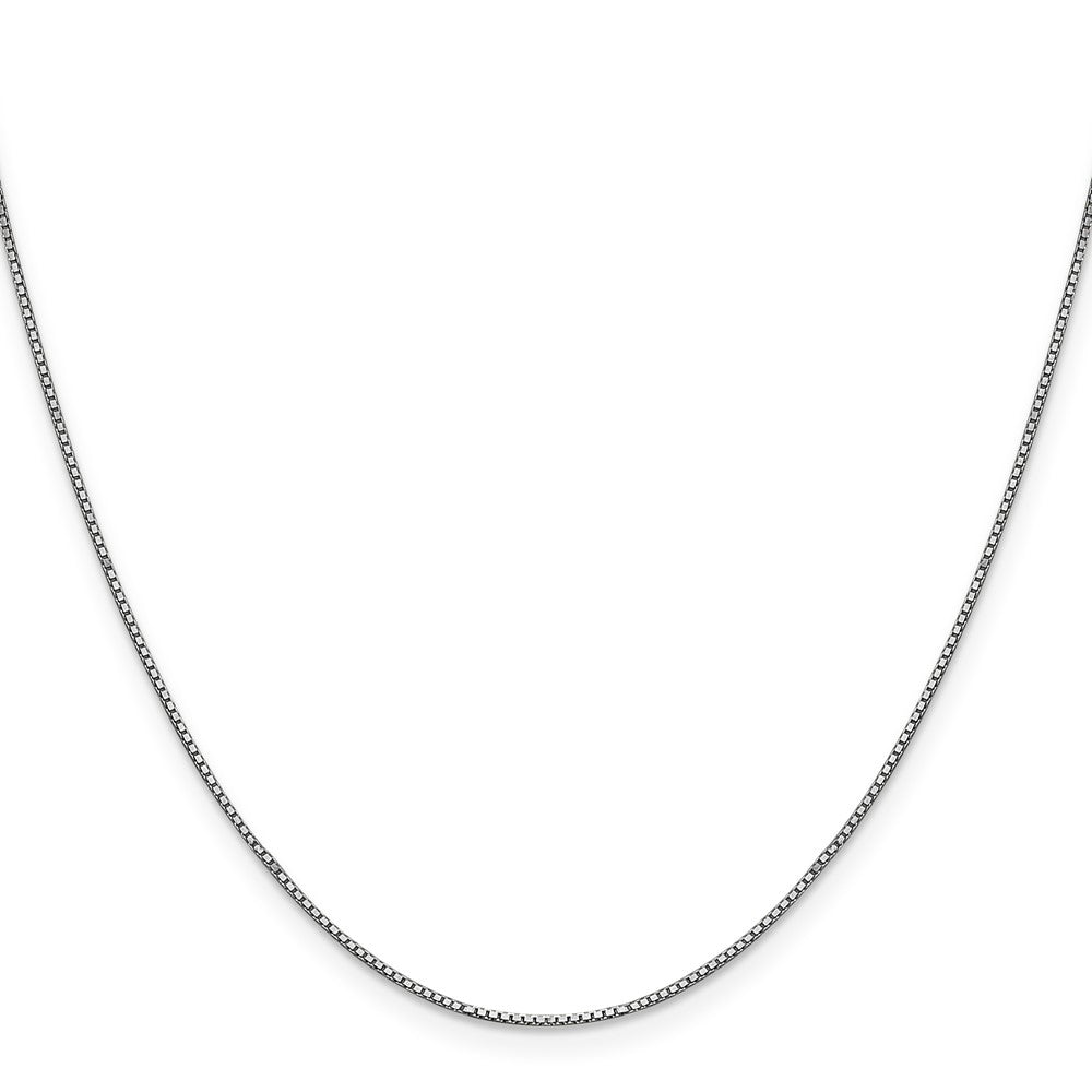 10k White Gold .9mm Box Chain - Product Photo