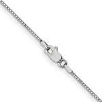 10k White Gold .9mm Box Chain - Product Photo