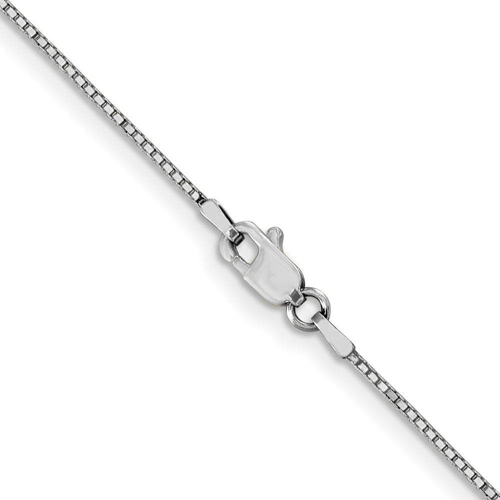 10k White Gold .9mm Box Chain - Product Photo