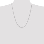 10k White Gold .9mm Box Chain - Product Photo
