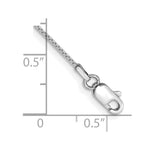 10k White Gold .9mm Box Chain - Product Photo