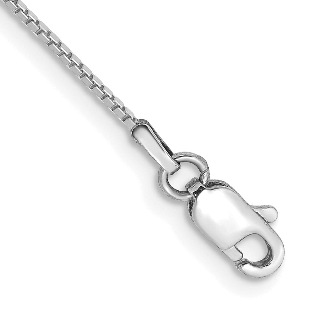 10k White Gold .9mm Box Chain - Product Photo