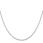 10k White Gold 1mm Box Chain - Product Photo