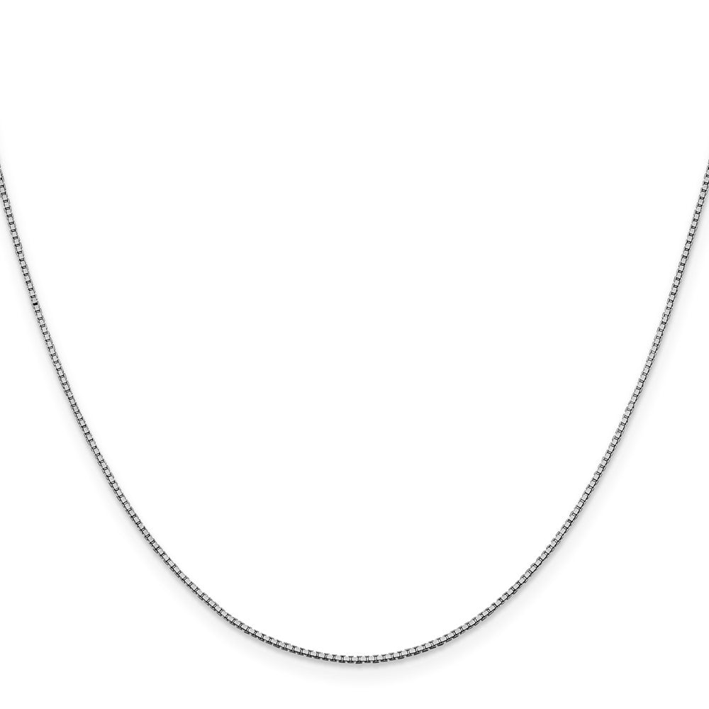 10k White Gold 1mm Box Chain - Product Photo