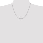 10k White Gold 1mm Box Chain - Product Photo