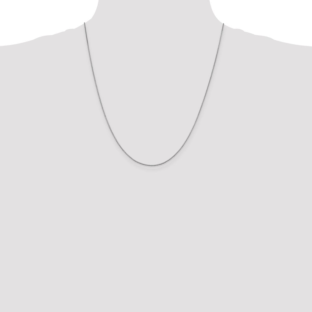 10k White Gold 1mm Box Chain - Product Photo