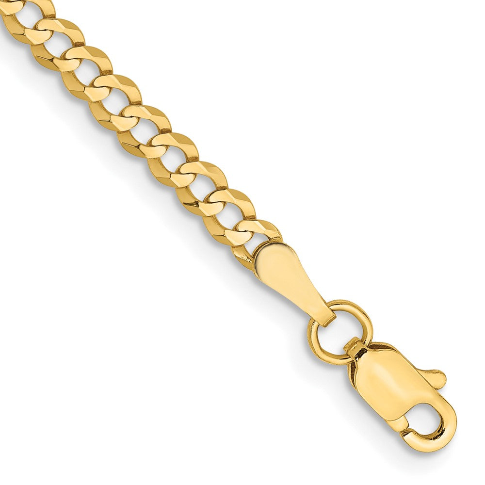 10K 3.1mm Lightweight Flat Cuban Chain - Product Photo