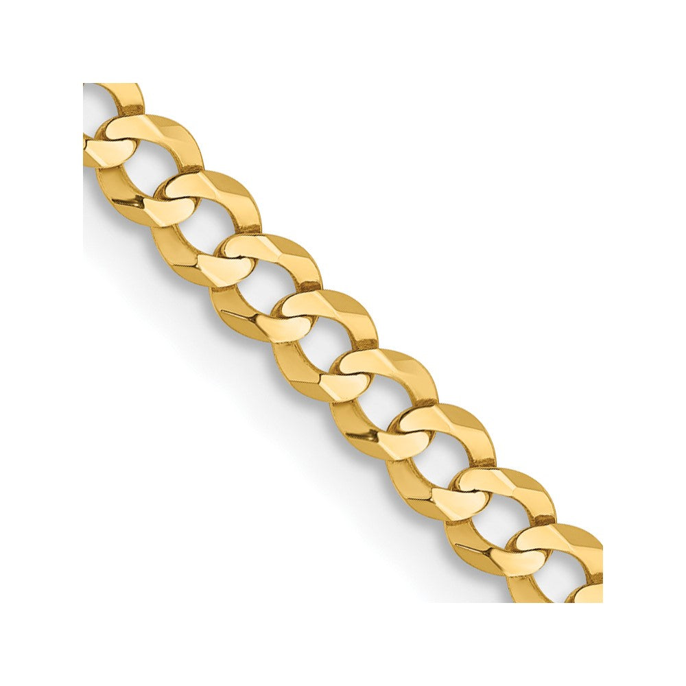 10K 3.1mm Lightweight Flat Cuban Chain - Product Photo