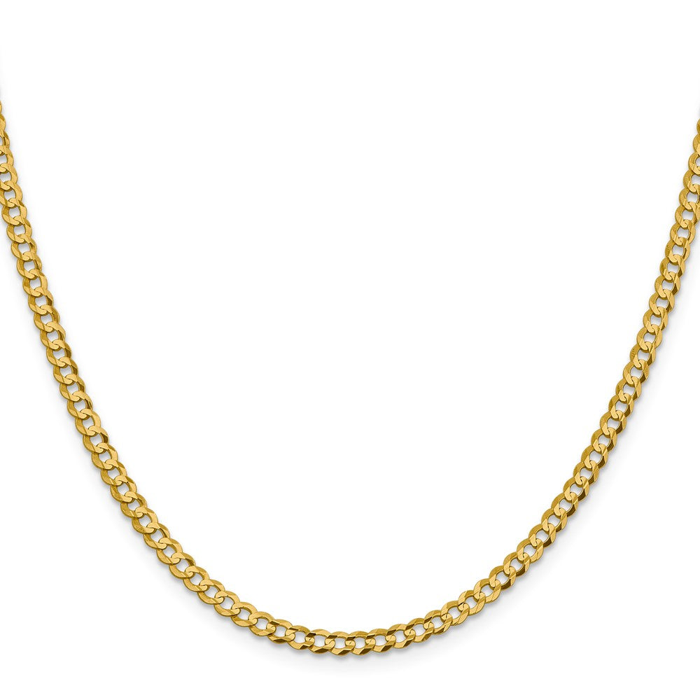 10K 3.7mm Lightweight Flat Cuban Chain - Product Photo