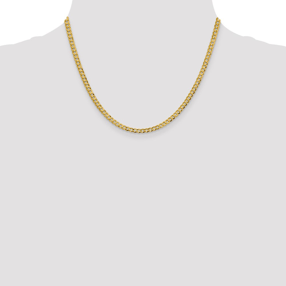 10K 3.7mm Lightweight Flat Cuban Chain - Product Photo