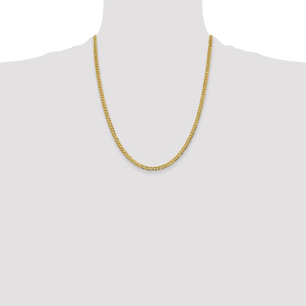 10K 3.7mm Lightweight Flat Cuban Chain - Product Photo