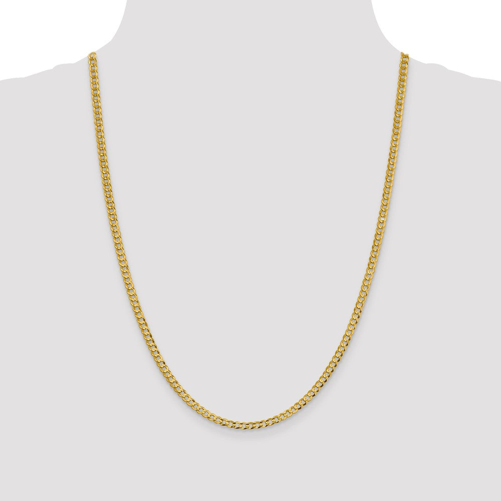 10K 3.7mm Lightweight Flat Cuban Chain - Product Photo