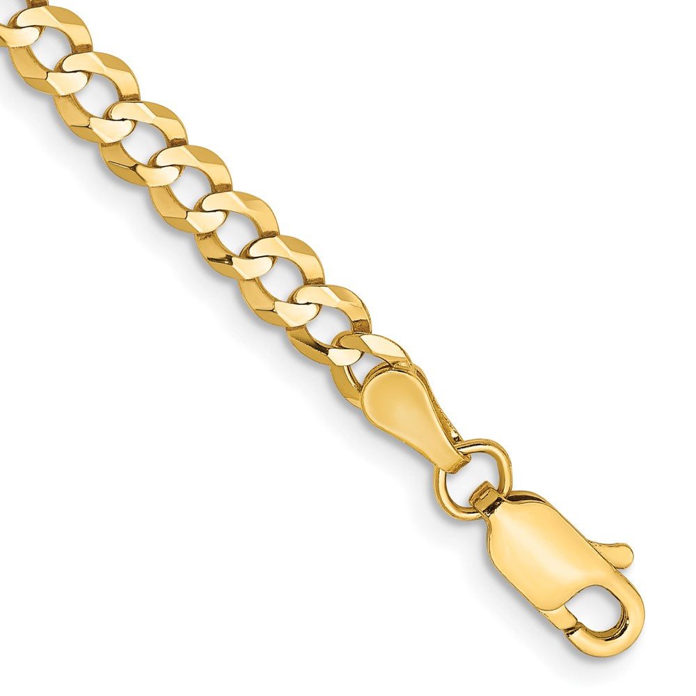 10K 3.7mm Lightweight Flat Cuban Chain - Product Photo