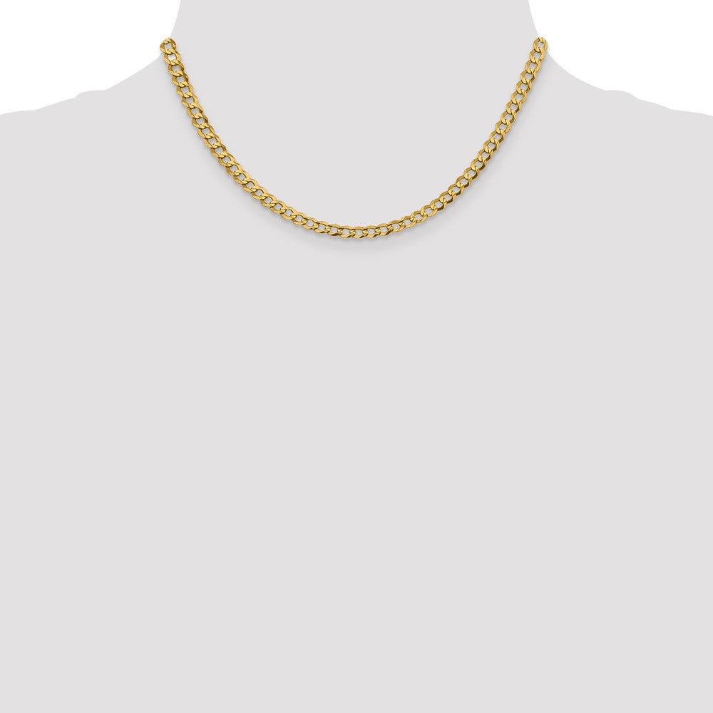 10K 4.7mm Lightweight Flat Cuban Chain - Product Photo