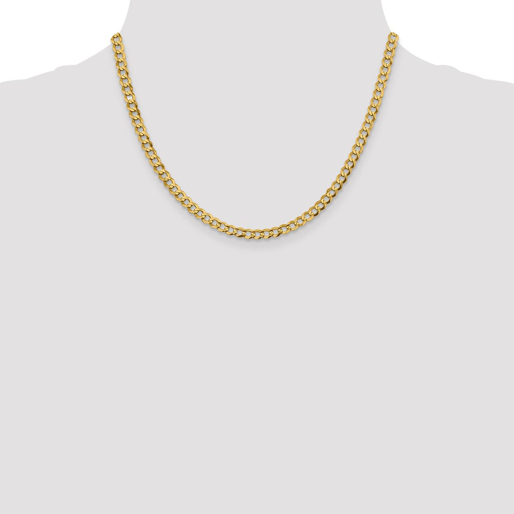 10K 4.7mm Lightweight Flat Cuban Chain - Product Photo