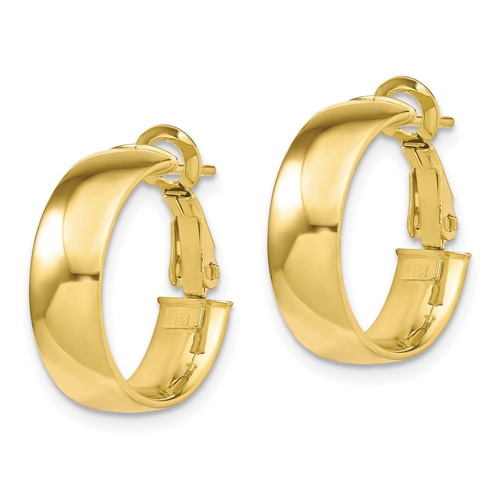 10K Yellow Gold 5.8mm Polished Hoop Earrings - Product Photo