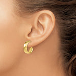 10K Yellow Gold 5.8mm Polished Hoop Earrings - Product Photo