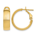 10K Yellow Gold 5.8mm Polished Hoop Earrings - Product Photo