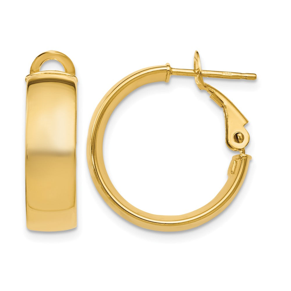 10K Yellow Gold 5.8mm Polished Hoop Earrings - Product Photo
