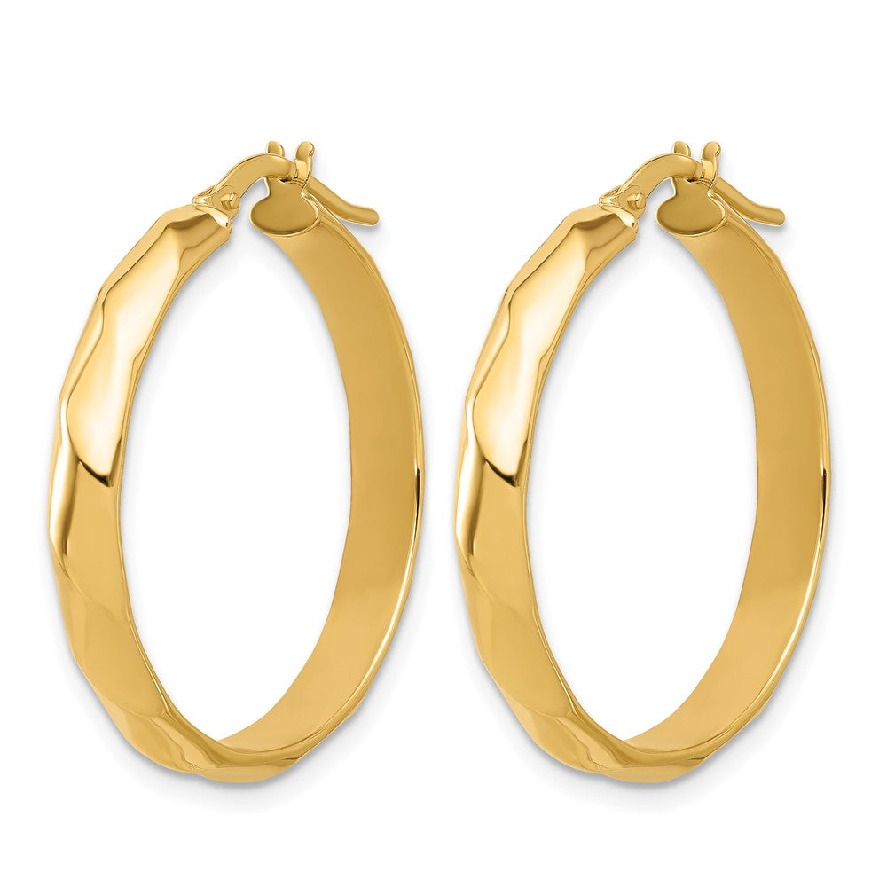 Leslie's 10K Polished Twisted Round Hoop Earrings - Product Photo
