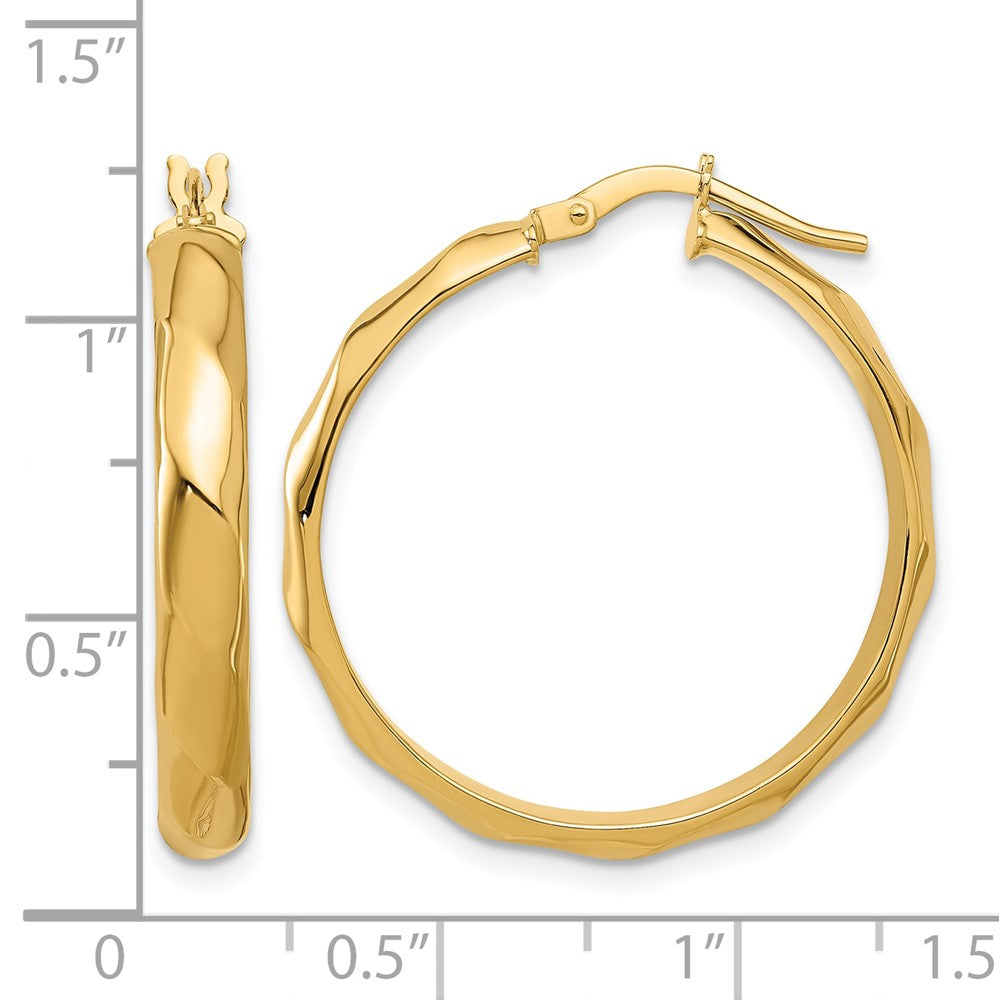 Leslie's 10K Polished Twisted Round Hoop Earrings - Product Photo