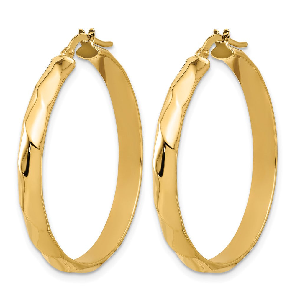 Leslie's 10K Polished Twisted Round Hoop Earrings - Product Photo