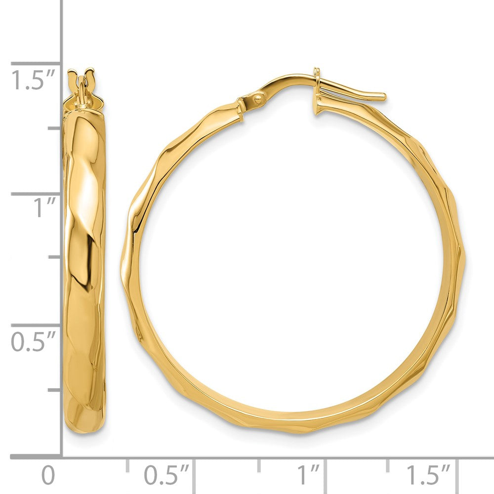 Leslie's 10K Polished Twisted Round Hoop Earrings - Product Photo
