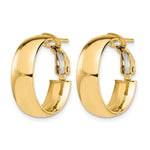 Leslie's 10K Polished Omega Back Hoop Earrings - Product Photo