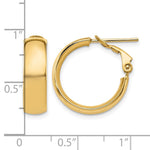 Leslie's 10K Polished Omega Back Hoop Earrings - Product Photo